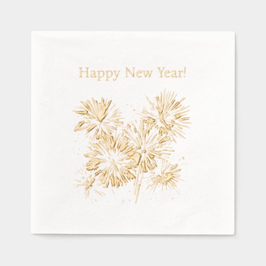 Fireworks Happy New Year 箔ナプキン (正面)