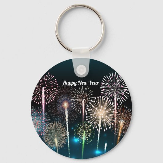 Fireworks Happy New Year Keychain キーホルダー (正面)