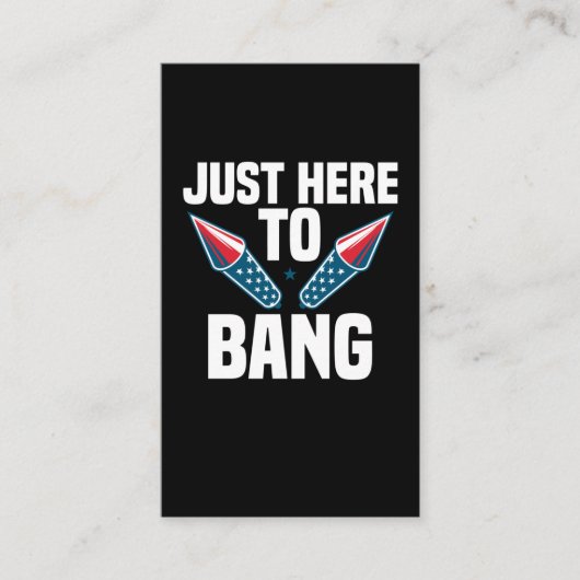 Fireworks Humor American Flag 4th July 名刺 (正面)