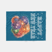 Fireworks New Year's Eve Party  フリースブランケット (正面(横))