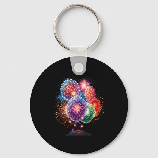 Fireworks New Year's Eve Party Long Sleeve キーホルダー (正面)