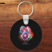 Fireworks New Year's Eve Party Long Sleeve キーホルダー (正面)