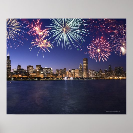 Fireworks over Chicago skyline 2 ポスター (正面)