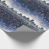 Fireworks Over City—United States 250 Celebration ラッピングペーパー (角)