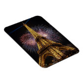 Fireworks Paris Eiffel Tower Cafes Postcard マグネット (右側)