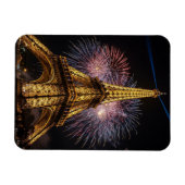Fireworks Paris Eiffel Tower Cafes Postcard マグネット (横)