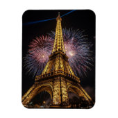 Fireworks Paris Eiffel Tower Cafes Postcard マグネット (縦)