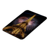 Fireworks Paris Eiffel Tower Cafes Postcard マグネット (左側)