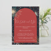 Fireworks Red, White and I DOブライダルシャワー 招待状 (スタンド正面)