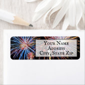 Fireworks Return Address Label ラベル (インサイチュ)
