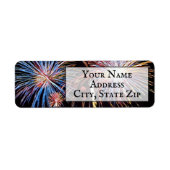 Fireworks Return Address Label ラベル (正面)