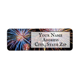 Fireworks Return Address Label ラベル