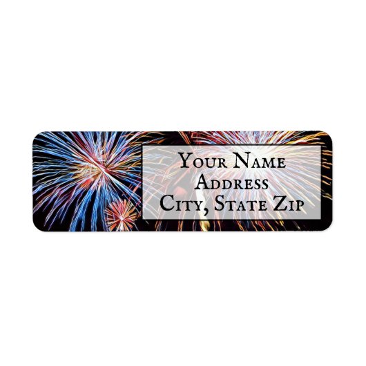 Fireworks Return Address Label ラベル (正面)