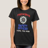 FIREWORKS SAFETY OFFICER America Firefighter Pyro Tシャツ (正面)