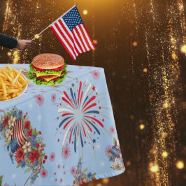 Fireworks Sparks Independenceパーティー テーブルクロス