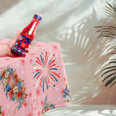 Fireworks Sparks Independenceパーティー テーブルクロス