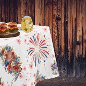 Fireworks Sparks Independenceパーティー テーブルクロス