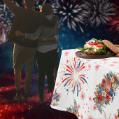 Fireworks Sparks Independenceパーティー テーブルクロス