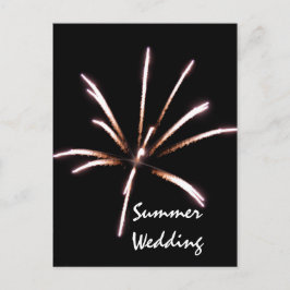 Fireworks Summer結婚's Announcementはがき 案内ポストカード