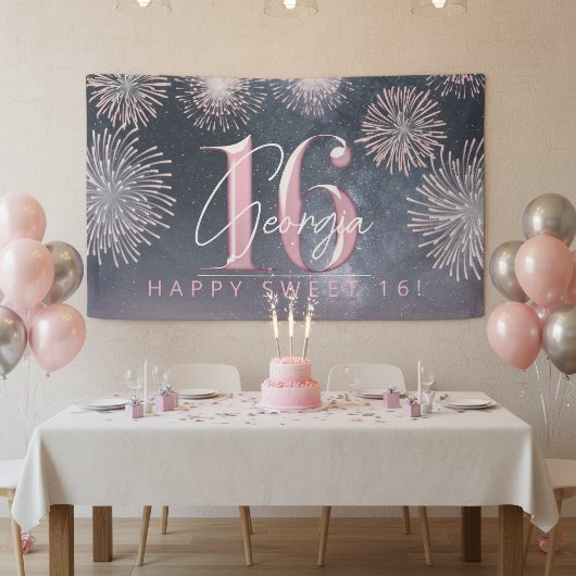 Fireworks Sweet 16 Midnight赤面ID984 横断幕