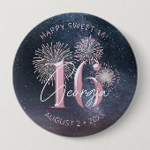 Fireworks Sweet 16 Midnight赤面ID984 缶バッジ (正面)