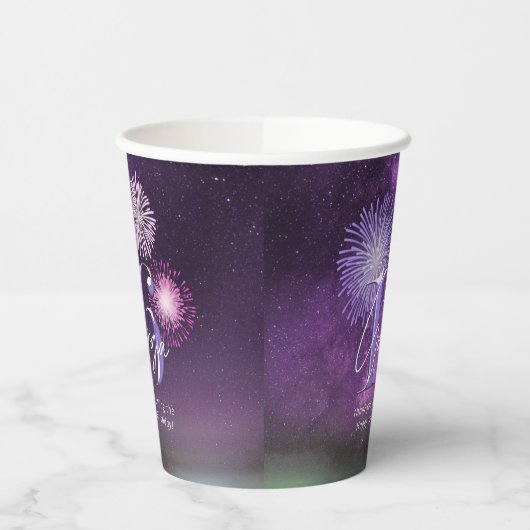 Fireworks Sweet 16 Purple ID984 紙コップ (左)
