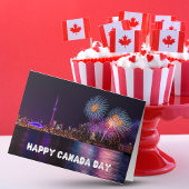 Fireworks Toronto Skyline Happy Canada Day カード