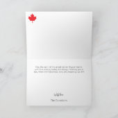 Fireworks Toronto Skyline Happy Canada Day カード (内部)