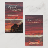 Firey Layers Skys Vertical Business Card 名刺 (正面/裏面)