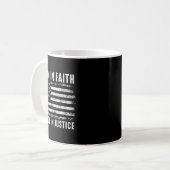 Firm In Faith Fierce In Justice コーヒーマグカップ (正面左)