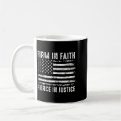 Firm In Faith Fierce In Justice コーヒーマグカップ (左)