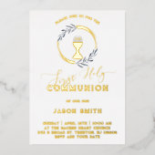Firs Holy Communion Foil Invitation 箔招待状 (正面)