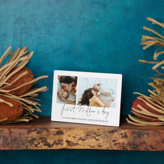 First モダン Mothers Day 2 Photos Script フォトプラーク (側面)