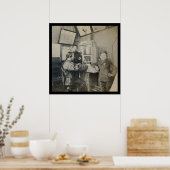 First 中国の Telephone Operator, Chinatown 1922 ポスター (キッチン)