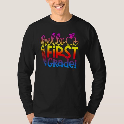 First 1st Grade Teacher Kid First Day Back To Scho Tシャツ (正面)