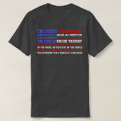First Amendment American Pride USA Flag  Tシャツ (デザイン正面)