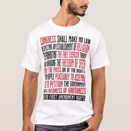First Amendment Rights Freedom of Speech Tシャツ (正面)