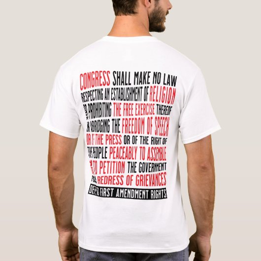 First Amendment Rights Freedom of Speech Tシャツ (裏面)
