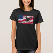 First American Betsy Ross Bald Eagle Flag Patrioti Tシャツ (正面)