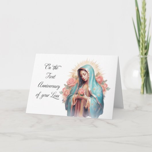 First Anniversary of Loss with Blessed Virgin Mary カード (正面)