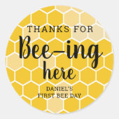 First Bee Dayお世話になっております ラウンドシール (正面)