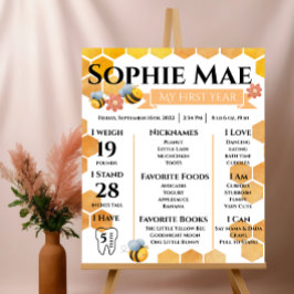 First Bee Dayマイルストーン光沢のあるポスター ポスター