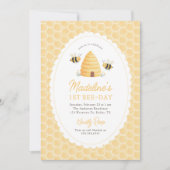 First Bee Day 1st Birthday 招待状 (正面)