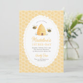 First Bee Day 1st Birthday 招待状 (スタンド正面)