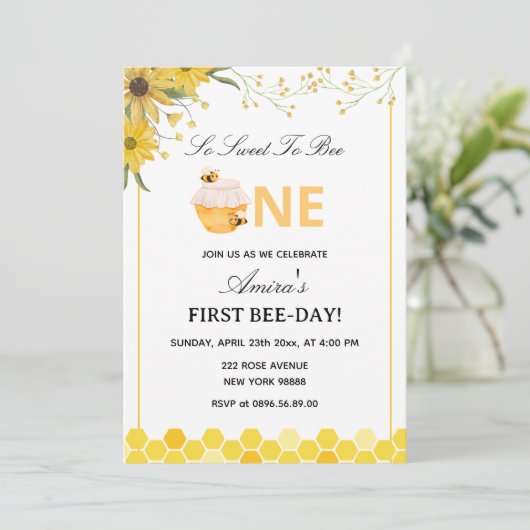 First Bee Day Birthday 招待状 (スタンド正面)