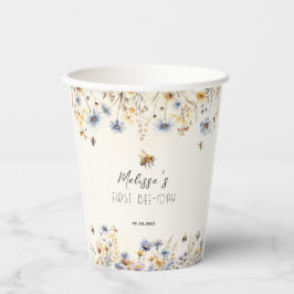 First Bee Day - Floral 1st Birthday  紙コップ