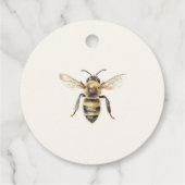 First Bee Day - Floral 1st Birthday Thank You フェイバータグ (裏面)