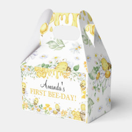 First Bee Day Floral Honey Bee Birthday Party フェイバーボックス