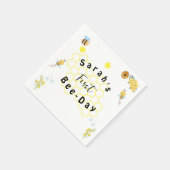 First Bee Day honey bee birthday スタンダードカクテルナプキン (角)