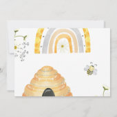 First Bee Day So Sweet To Bee誕生日写真 招待状 (裏面)